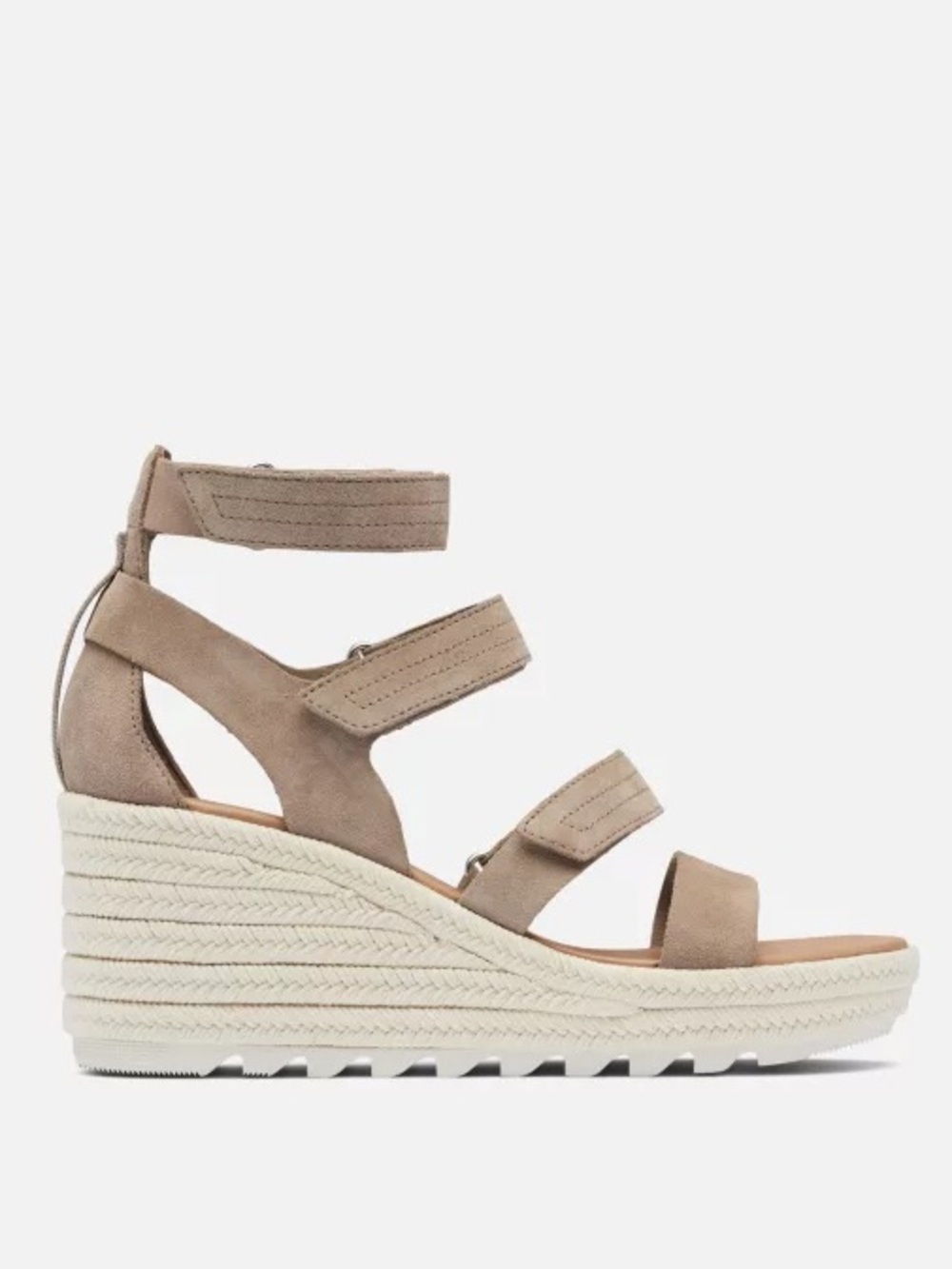 Sorel Cameron Multi Strap Wedge Sandal in Omega Taupe Womens 6.5